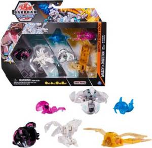 Spin Master Bakugan 'Evolutions' Battle Strike 6er Pack mit 1 Platinum Bakugan (Haos Wrath), 2 Bakugan (Darkus Trox, Haos Nillious), 1 Geogan (Aurelus Insectra) & 2 Nanogan (Aquos Blade, Darkus Clutch) 