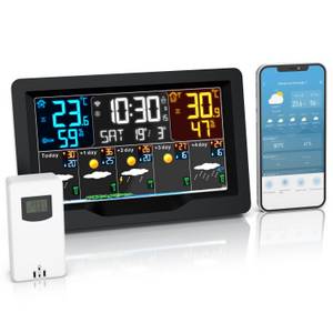 Brandson Funk mit Außensensor, Funkwetterstation, Wlan/WIFI, 