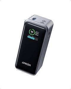  Anker Prime Powerbank, 20.000mAh externer Akku mit 200W Leistung, Digitales Display, 2X USB-C und 1x USB-A Port, Kompatibel mit iPhone 14/13 Serie, Samsung, MacBook, Dell, und mehr 