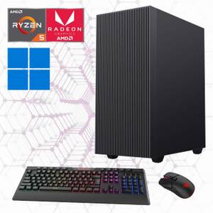 GameMax Home-Office PC Edge PC (AMD Ryzen 5 5600G, 16 GB RAM, 1000 GB SSD, Luftkühlung, Windows 11) 