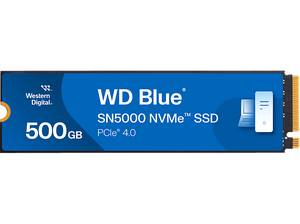  WD _Blue® SN5000 NVMe™ PCIe® Gen4, 5000 MB/s Lesen, 4.000 Schreiben, 300 TBW SSD, 500 GB SSD M.2 via PCIe, intern 