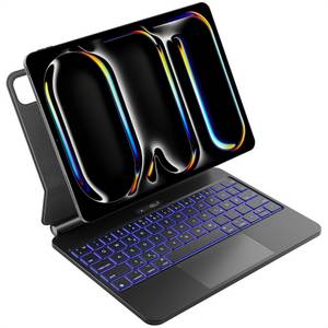 Inateck Magic Keyboard für iPad Pro 11 2024 M4 Hülle mit Tastatur iPad-Tastatur (30 Min Schnelles Laden, LED Smart Power-Anzeige) 