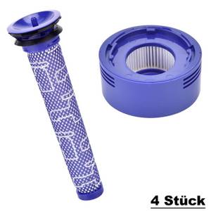 CoolGadget HEPA-Filter 4x Ersatzfilter für Dyson V7 / V8, Zubehör für Für Dyson, Premium Hepa Ersatz Filter aus dem Zubehör 100% passgenau 