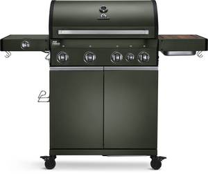 Burnhard Gasgrill Big Fred, 4-Brenner, 900 Grad Infrarot-Keramikbrenner, Heckbrenner, 20,2 kW, Gusseisenrost, Pulverbeschichteter Stahl 