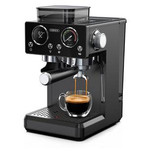 HiBREW Kaffeemaschine mit Mahlwerk, 20-stufige Mahlgradeinstellung, 