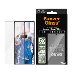 Panzerglass Displayschutzglas »Ultra-Wide Fit Ceramic Screen Protection«, für Samsung Galaxy S25 Ultra, Displayschutzfolie, Schutzfolie, Bildschirmschutz, kratz- & stoßfest 