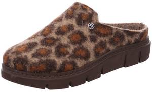 Rohde Schuhe Rohde Pantoffel Filz Hausschuh Leopardenmuster Plateausohle Firenze 6101 Pantoffeln