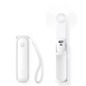 COFI 1453 Jisulife Life8 Mini Handventilator 3in1 mit LED & Powerbank Weiß 