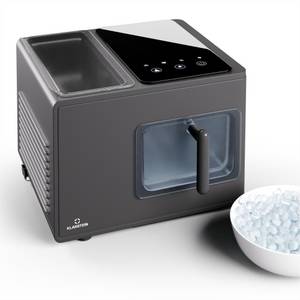 Klarstein Eiswürfelmaschine Glacial Pro nugget ice maker black 15kg, Eismaker Hause Büro 200 W 15 kg / Tag 