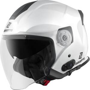 Bogotto Motowear Bogotto H586 BT Solid Bluetooth weiß Jethelm
