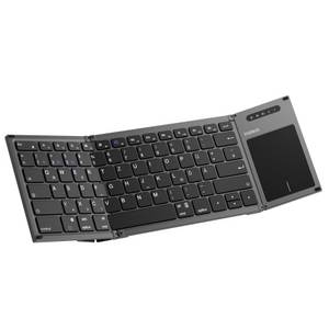 Inateck Bluetooth Mini Faltbare Tastatur, KI-Tastatur mit Touchpad Wireless-Tastatur (mit 3 Bluetooth-Kanälen) 