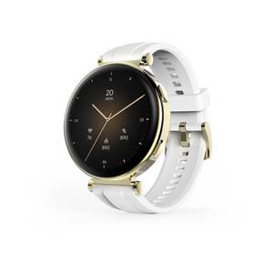 Hama 7000 Smartwatch gold/weiß mit AMOLED-Display. Smartwatch,  7000 Smartwatch gold/weiß, Always On Display 