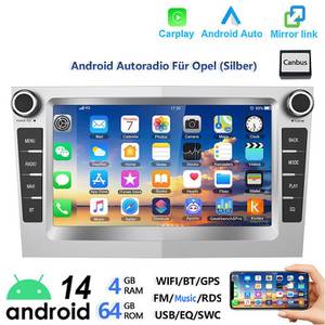 ESSGOO Android 14 Für Opel Corsa C D Astra G H Meriva Zafira A B Vectra Combo Autoradio (DAB+ (optional), FM, RDS, 4+64GB (optional), 7
