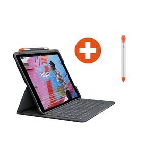 Logitech Slim Folio Hülle und Tastatur +  Crayon für iPads der 7./8. Gen 