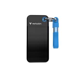 Verbatim Pocket Festplatte mit Schlüsselring SSD 1/2TB, USB 3.2, Typ-C externe SSD (1TB) 