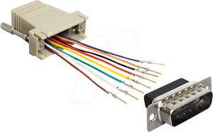 Delock 65432 - Adapter Sub-D 15Pin St. > RJ45 Bu. Montagesatz 