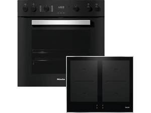  MIELE H 2457 IP OBSW + KM 7005 FR, Einbauherdset (Induktionskochfeld, A+, 76 l) 