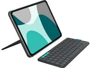  LOGITECH Flip Folio für iPad Pro 11 Zoll (M4), Air (M2 und M3) (5. Generation) , Case mit Tastatur Graphite 