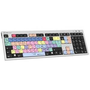 Logickeyboard Adobe Premiere Pro CC Kabelgebunden Tastatur Deutsch, QWERTZ Grau Multimediatasten, USB-Hub, Geräuscharme Tasten 