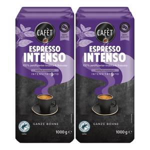 Cafet Espresso Intenso ganze Bohne 1 kg, 4er Pack 