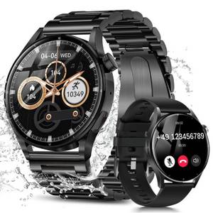 Sanorum Smartwatch Herren mit Telefonfunktion Smartwatch (3.35 cm/1.32 Zoll,...