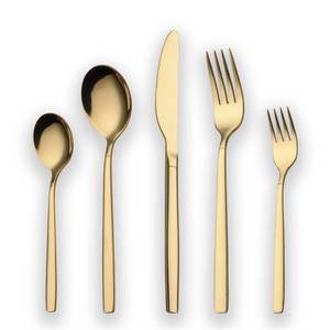 Sanorum Besteck-Set Edelstahl Gold Besteck Set, Glänzendes Essbesteck Set...