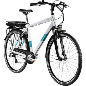 ZÜndapp Zündapp Z807 E Bike 28 Zoll Trekkingrad Herren 155 - 185 cm Elektrofahrrad mit 21 Gang telegrau/türkis 