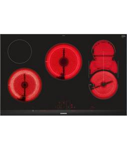 Siemens iQ500 ET875LMP1D 80cm Glaskeramik Kochfeld/Herdplatte 5 Zone(n) (Schwarz) (Versandkostenfrei) Glaskeramikkochfeld