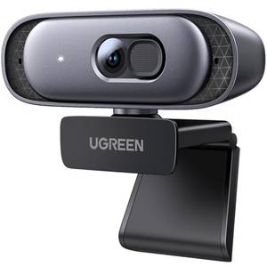  UGREEN Webcam 2K 30FPS Full HD, Webcam mit Dual Mikrofon, 91° Sichtfeld, Sichtschutz, Autofokus, Automatische Lichtkorrektur, Stereo-Sound, Plug & Play, PC Kamera für Windows MacOS Zoom/Skype/Teams 