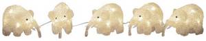 Konstsmide 6256-103 Acryl-Figur EEK: G (A - G) Elefant 5er Set Warmweiß LED Warmweiß 