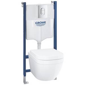 Grohe Wand-WC-Komplettset »Solido Compact«, Tiefspüler, alpinweiß, spülrandlos 