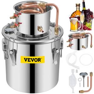 VEVOR Bierzapfanlage Destilliergerät 3 Gal Wasserdestillierer Wasserdispenser Edelstahl 