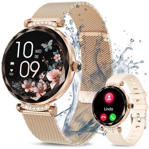 BEKOMIYA Smartwatch,Fitness Tracker Uhr für Damen mit Anruffunktion Smartwatch (1,19