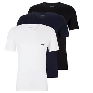 Boss Unterziehshirt Round-Neck (Dreierpack, 3-St., 3er Pack) Herren Shirt Kurzarm aus reiner Baumwolle im Dreierpack (Neues Modell) 