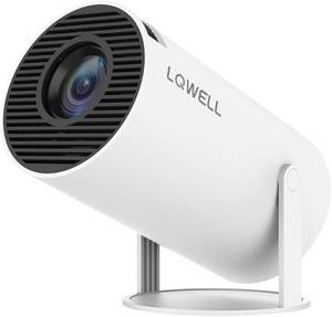 LQWELL HY300-M Classic ohne Android OS Mini-Beamer (8000 lm, 8000:1, 1282 x 720 px, 720P, WiFi 6, 180 Degree Rotatable, Auto Keystone, BT5.0, 4K Support) 