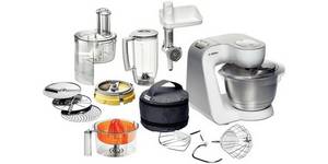 Bosch Küchenmaschine  Küchenmaschine  Styline Stahl 900 W 3,9 L, 900 W Multifunktions-Küchenmaschine