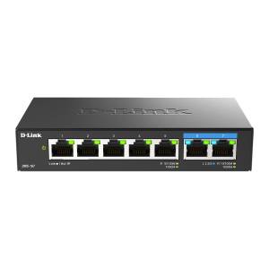 D-link DMS-107 Unmanaged Switch 5x Gigabit Ethernet, 2x 2.5 Gigabit Ethernet 