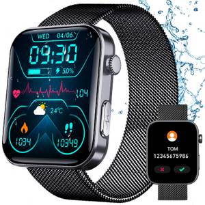 ZEUOPQ Smartwatch Fitness Tracker uhr mit Anruffunktion Smartwatch (5.3 cm/2,1 Zoll), 1-tlg., IP67 wasserdicht, unterstützt 50+ Sportmodi 