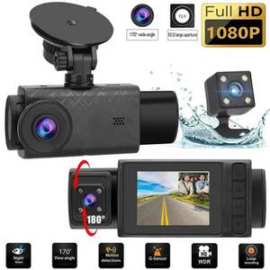 RWEUOQ HD-Fahrrekorder Dashcam mit 3-Kamera1080P mit 