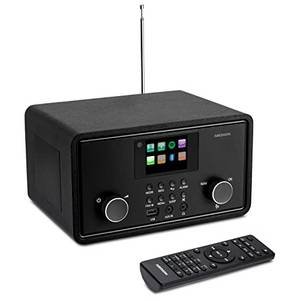  MEDION P85027 Internetradio (DAB Plus, UKW Radio, Spotify Connect, WLAN, Bluetooth, Streaming, Equalizer, Farbdisplay, USB, AUX, Wecker, Schlummerfunktion, Sleep Timer) schwarz 