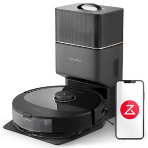 roborock Saugroboter Q8 MAX+, Weiß, 59,00 W, Saugroboterr mit selbstentleerender Absaugstation (7 Wochen) , DuoRoller-Bürste, 5500 Pa Saugkraft, No-Go-Zonen, Reinigung entlang der Bodenlinien, Sprach-/App-Steuerung, Q7 MAX+ Update 