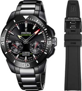 Festina Chronograph Chrono Bike Connected, F20648/1, (Set, 3 tlg., Uhr mit...