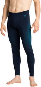 Odlo Performance Warm Eco Base Layer Pants long dark sapphire/stunning blue Skiunterwäsche