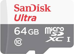 Sandisk Ultra microSDXC 64GB (SDSQUNS-064G-GN3MN) microSD Karte