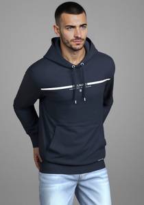 Delmao Kapuzensweatshirt, Langarm, lockere Passform, mit Print, mit Kapuze 