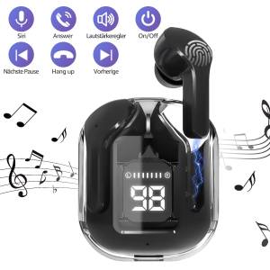 7Magic Bluetooth-Kopfhörer (2023 NEU TWS Gaming Kopfhörer Crystal Transparent Earbuds, Smart Touch Control, Noise Cancelling, Bluetooth 5.1 + EDR) 