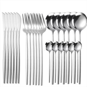 Coisini Besteck-Set Gabel Löffel 24/60tlg. Edelstahlbesteck für 6/12Personen Besteckset 