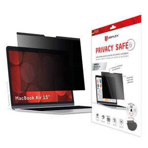 Displex PRIVACY SAFE Magnetischer 2-Wege Blickschutzfilter für für MacBook Air 15‘‘, 33,6 x 22 cm, magnetische Befestigung, abnehmbar, Anti-Reflex- & 