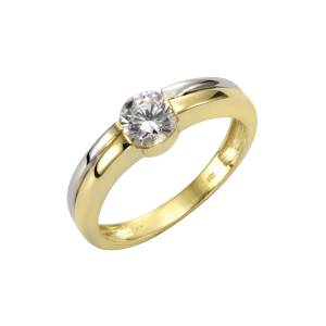 Vivance Fingerring 333/- Gold bicolor Zirkonia 