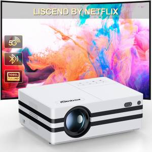iScooter A30-C Nativer 1080P Full HD 5G WIFI Beamer mit Trapezkorrektur LCD-Beamer (12000 lm, 11000:1, WIFI 6, 5W Lautsprecher, Bildschirm-Zoom, Tragbarkeit, 1920 x 1080 px, 4K-Unterstützung, ± 15 ° Trapezkorrektur, HDMI, AV, USB-Anschlüsse) 